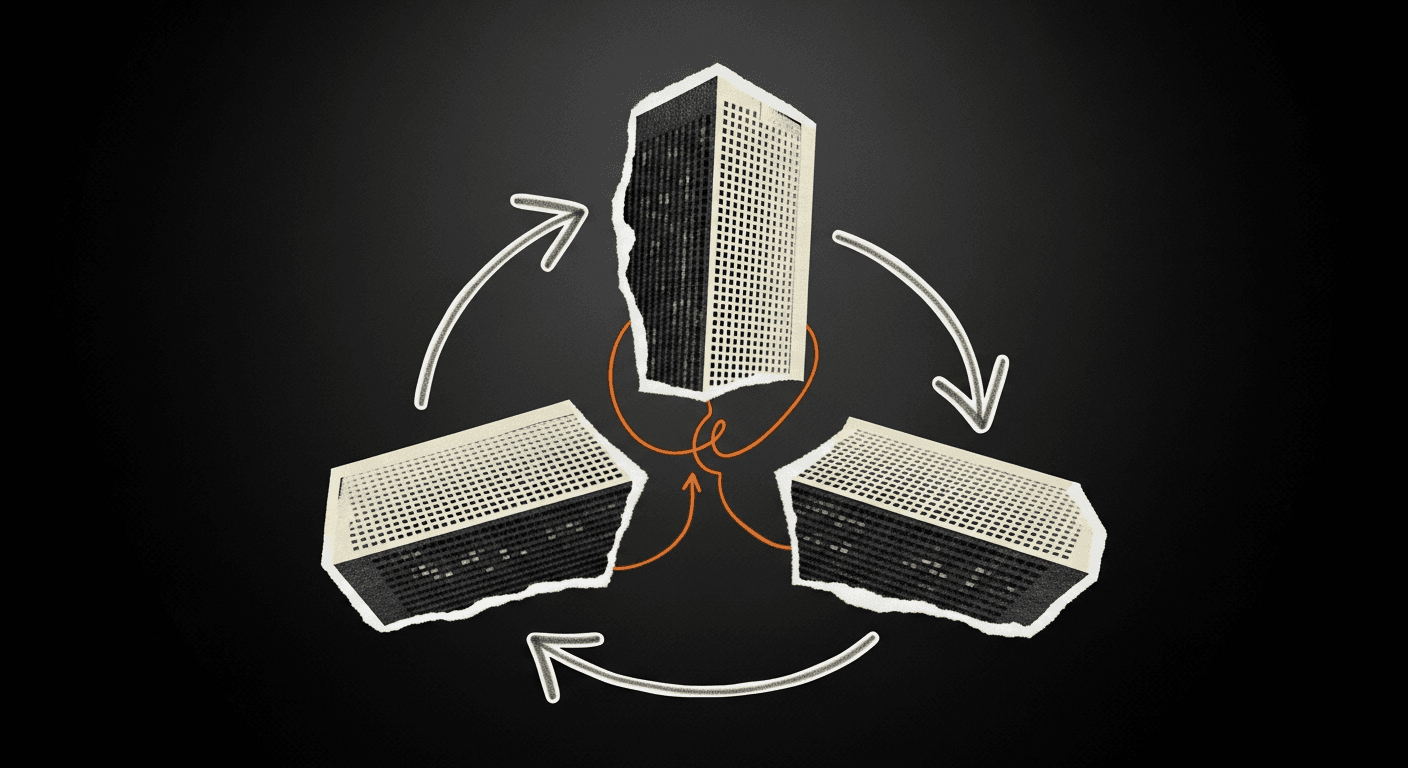 Three balance sheets, two directions: the structural loop at the heart of the CoreWeave-Meta-NVIDIA arrangement is less a conspiracy than a load-bearing arch.